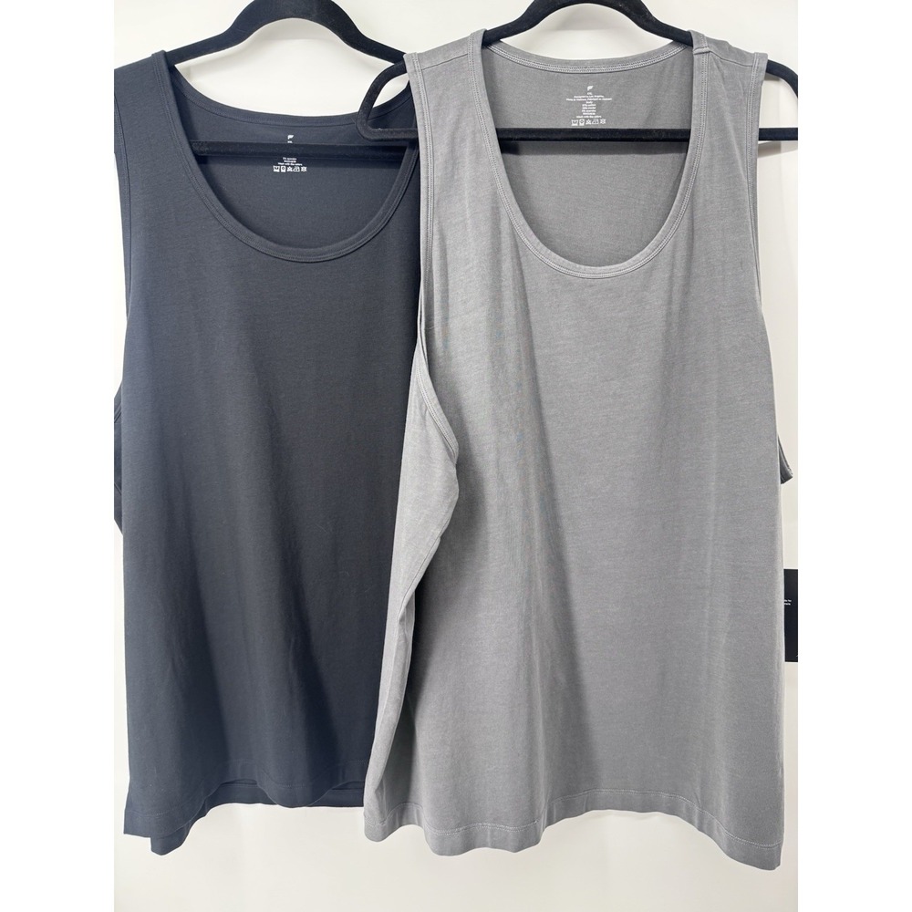 Fabletics Men's 24-7 Tank Black And Gray TWO!   Size XXL NWT